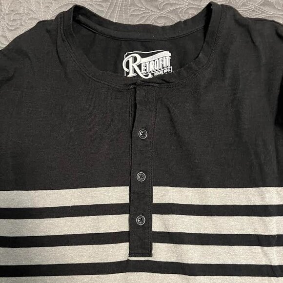 RETROFIT BRAND MFG / LONG SLEEVE STRIPED T-SHIRT / SIZE: L - Picture 2 of 6